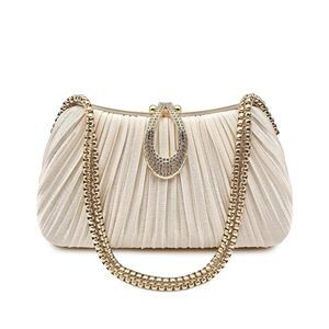 1024 Gold Evening Clutch Purses Formal Satin Dress Handbag for Wedding